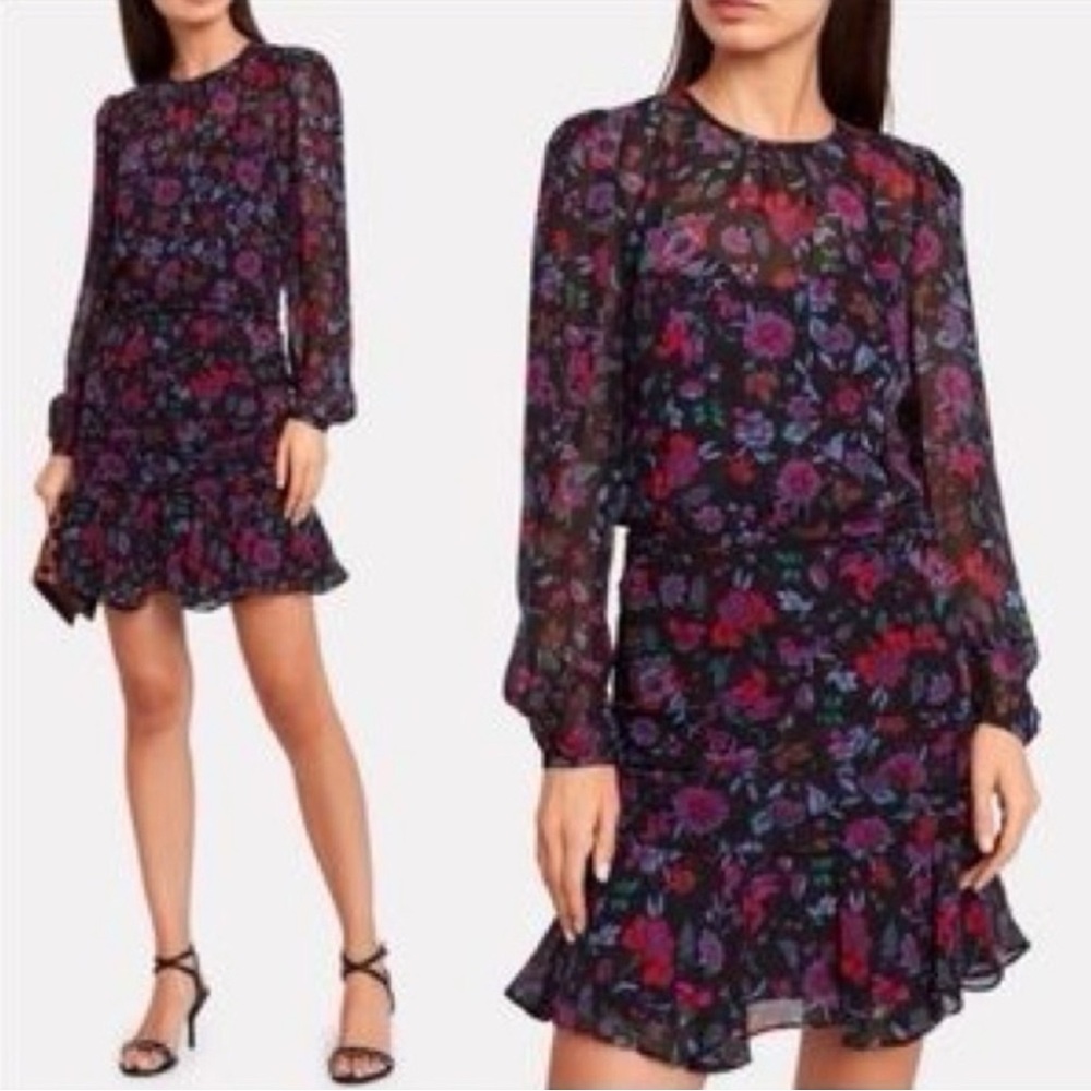 Floral Black Dress